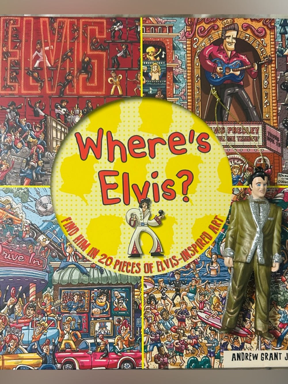 Where's Elvis? Ornament Color historical journey find Elvis fan puzzle book GIFT